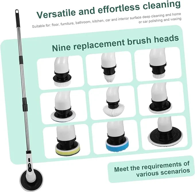 Electric Spin Scrubber – 9-in-1 Cleaning Brush